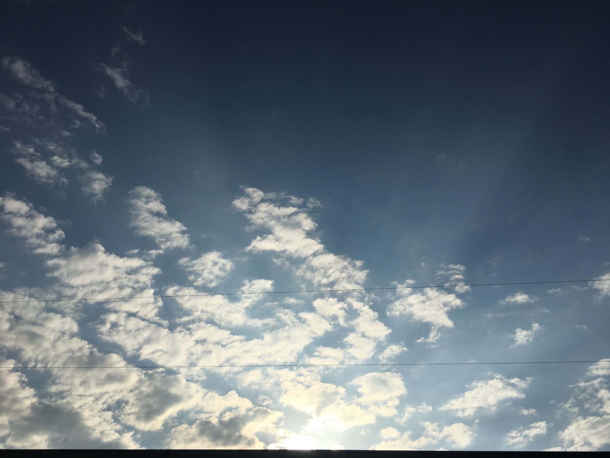 雲　朝日