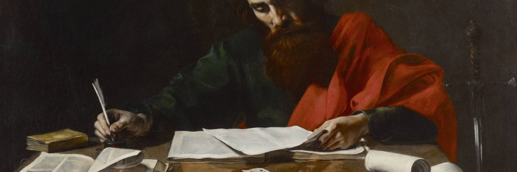 Paul writing his epistle