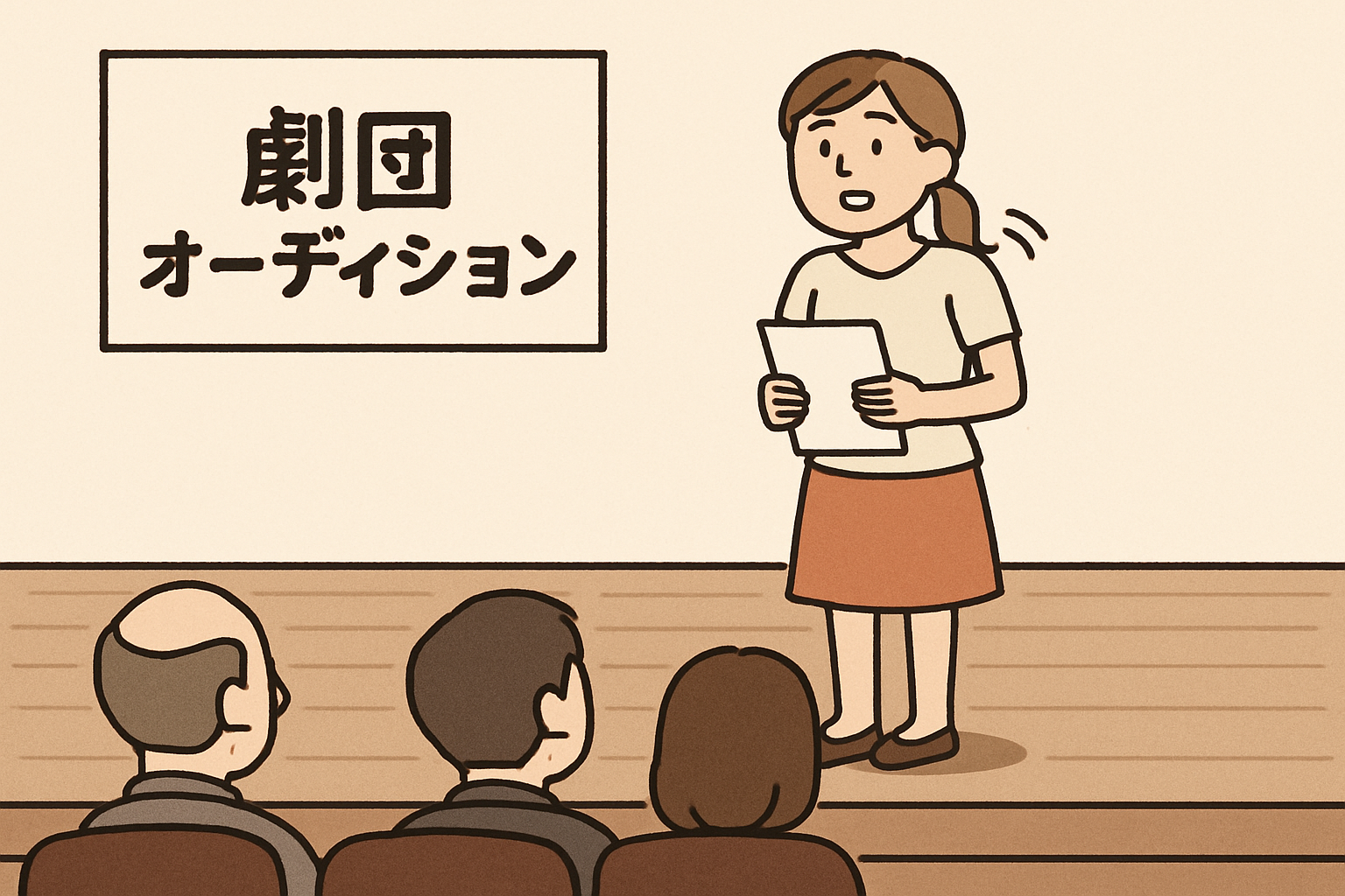 Woman in an audition